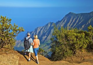 Wanderung auf dem Kalalau-Trail an der Napali-Küste Kauai&#039;s