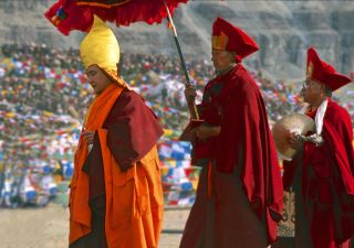 Tibetische Pilger zu Saga Data am Kailash, Tibet