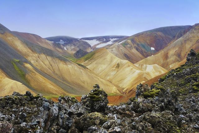 Landmannalaugar mit farbigen Rhyolithbergen