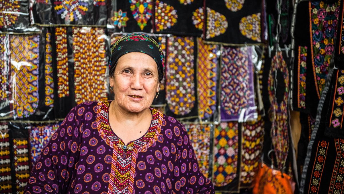 Begegnung auf dem Markt in Turkmenistan