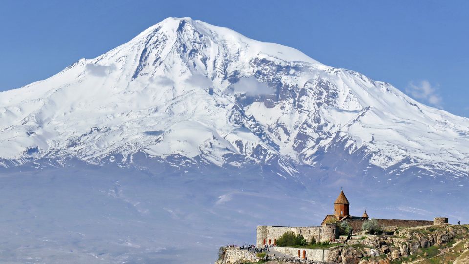 Postkartenmotiv Khor Virap mit Ararat