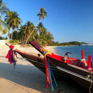 Traditionelles Boot am Lipa Noi Beach auf Koh Samui