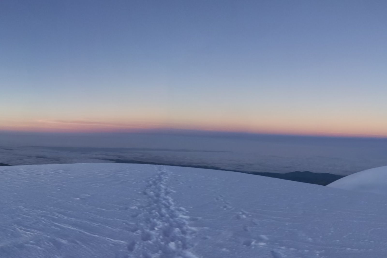 Panorama auf dem Gipfel des Chimborazo