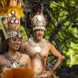 Traditionelle Tanzvorführung auf Tahiti