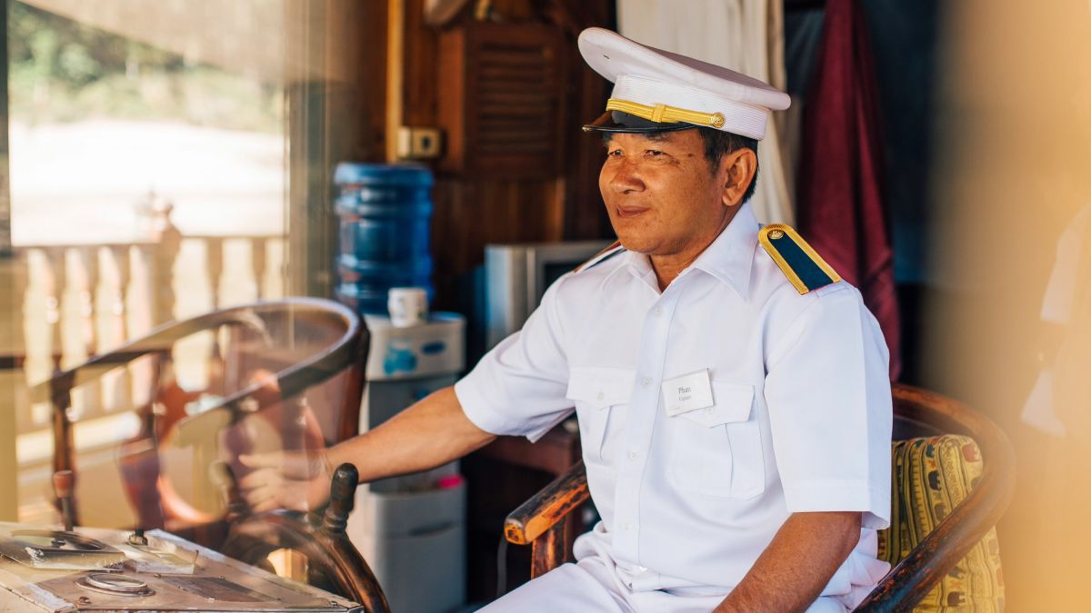 Kapitän auf der Mekong Sun