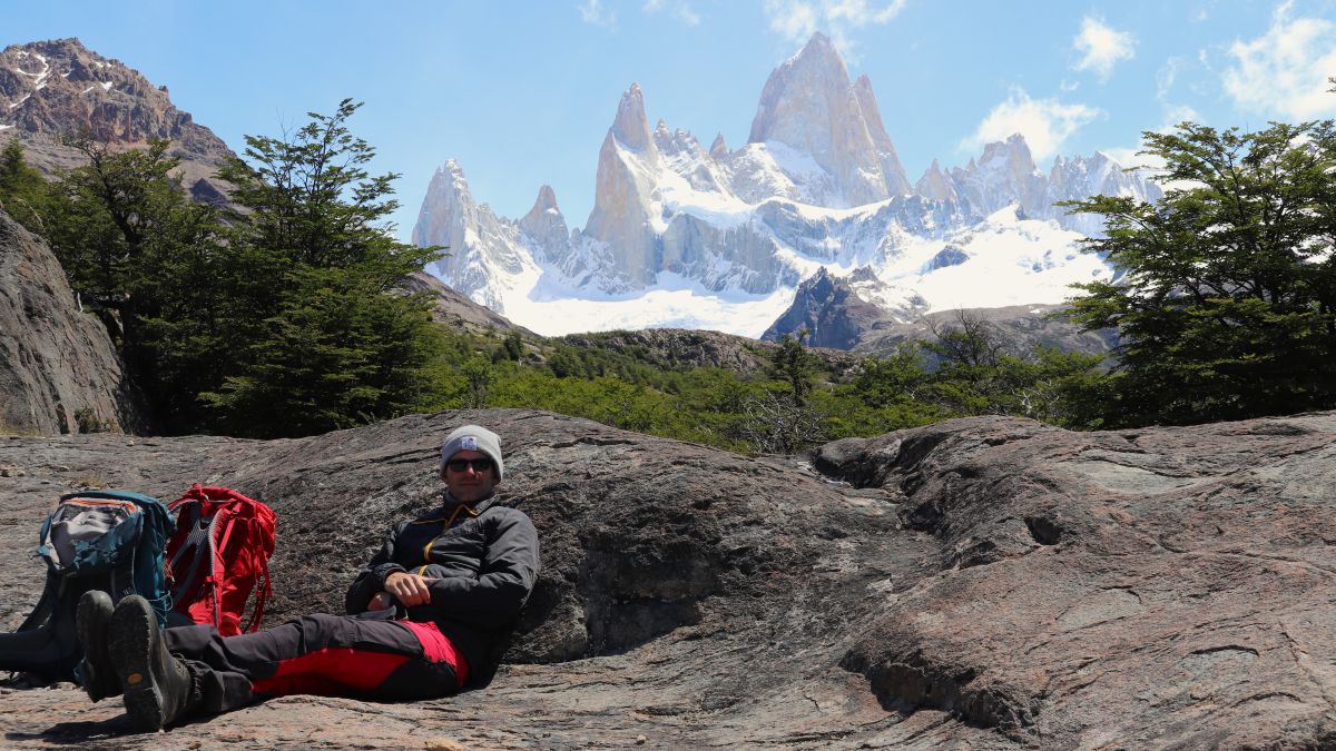 Rast beim Trekking in Patagonien