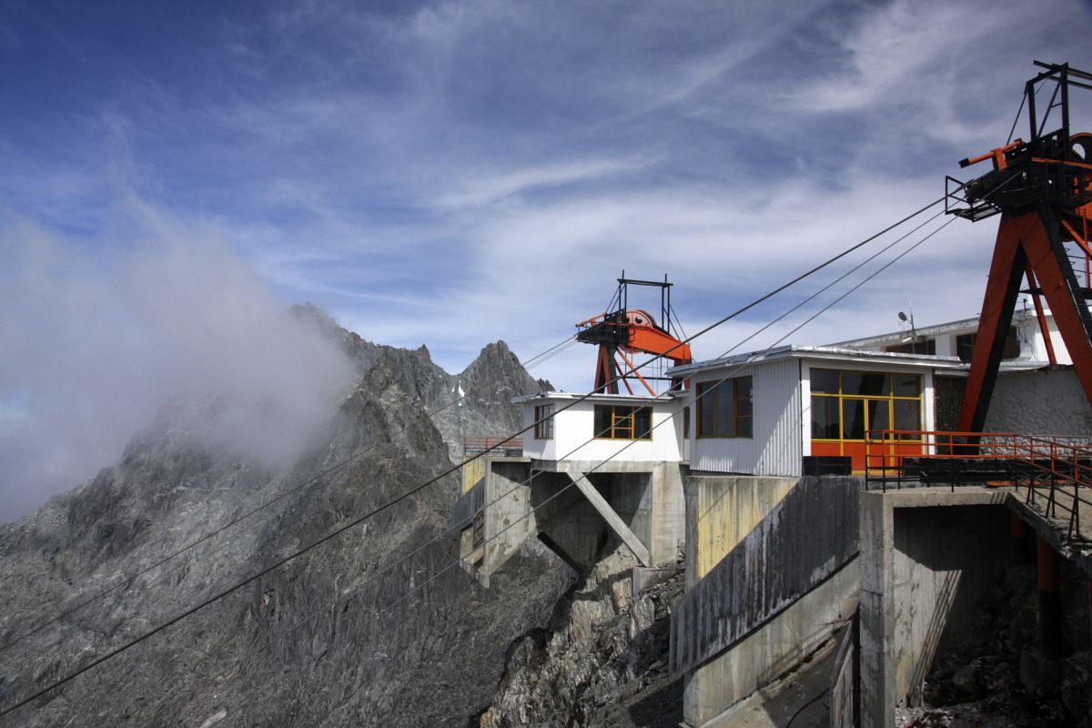 Bergstation der Teleferico Bergbahn in Merida, Venezuela