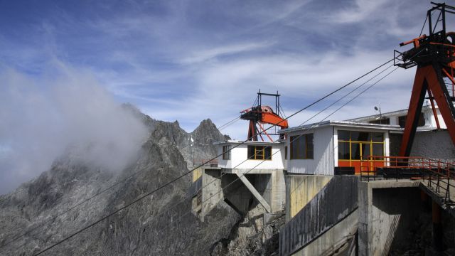 Bergstation der Teleferico Bergbahn in Merida, Venezuela