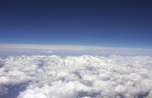 Blick aus dem Flugzeug zwischen Paro und Kathmandu