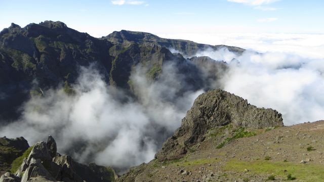 Wolken an der madeirensischen Hauptkette
