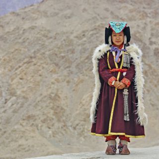 Ladakhi in traditioneller Tracht