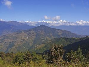 Helambu mit Langtang Himal im Hintergrund