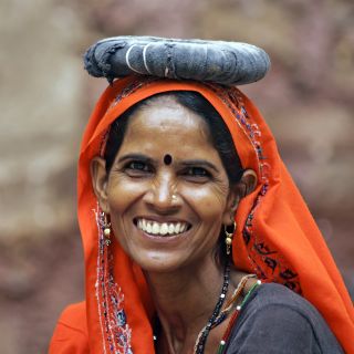 Eine Frau aus Agra