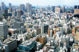 Blick vom Rathausturm in Tokio