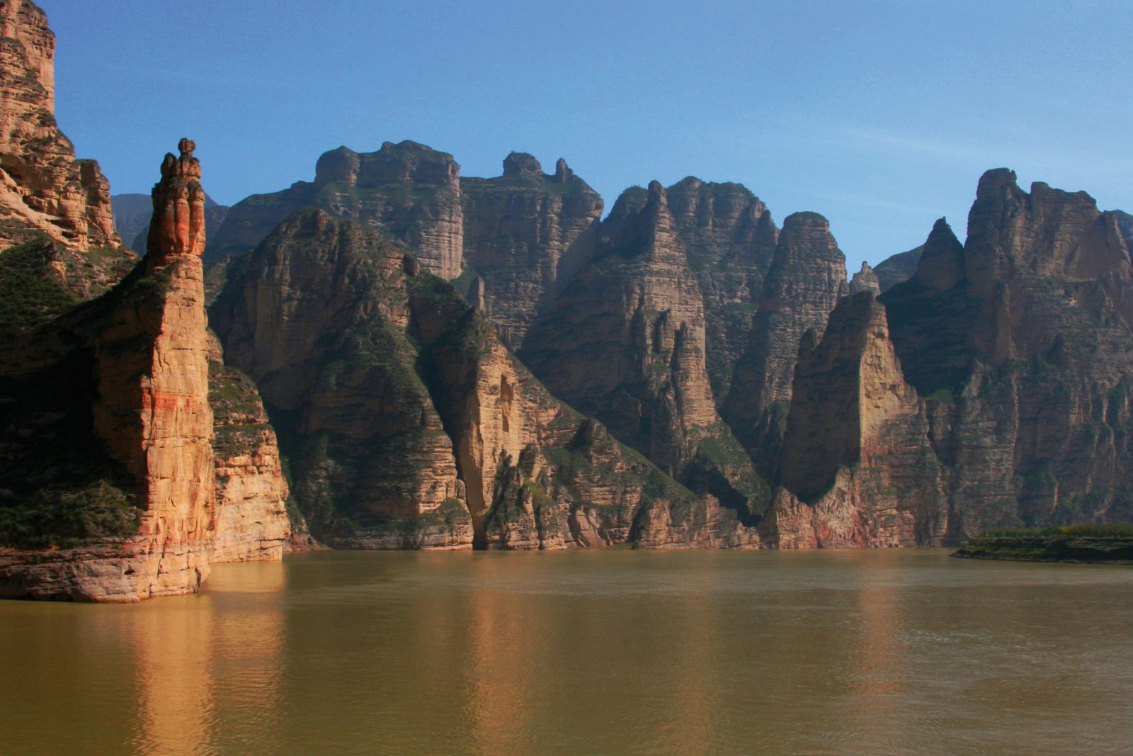 Huang He, der Gelbe Fluss bei Lanzhou