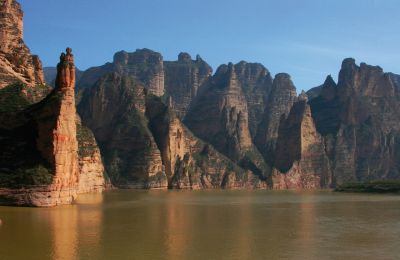 Huang He, der Gelbe Fluss bei Lanzhou
