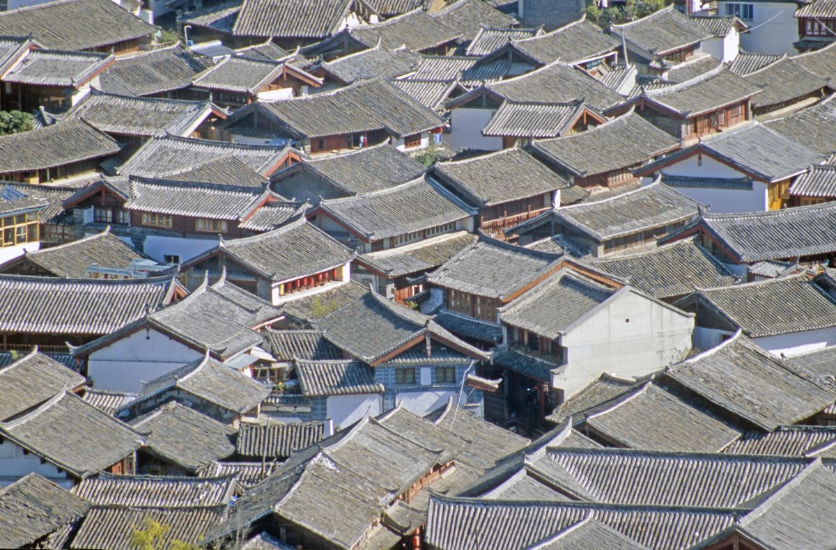 Dächer der Altstadt von Lijiang
