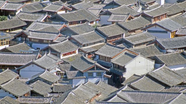 Dächer der Altstadt von Lijiang