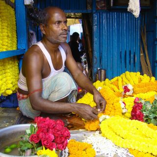 Blumenmarkt in Kalkutta