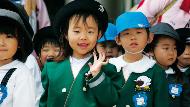 Kindergartengruppe in Nara
