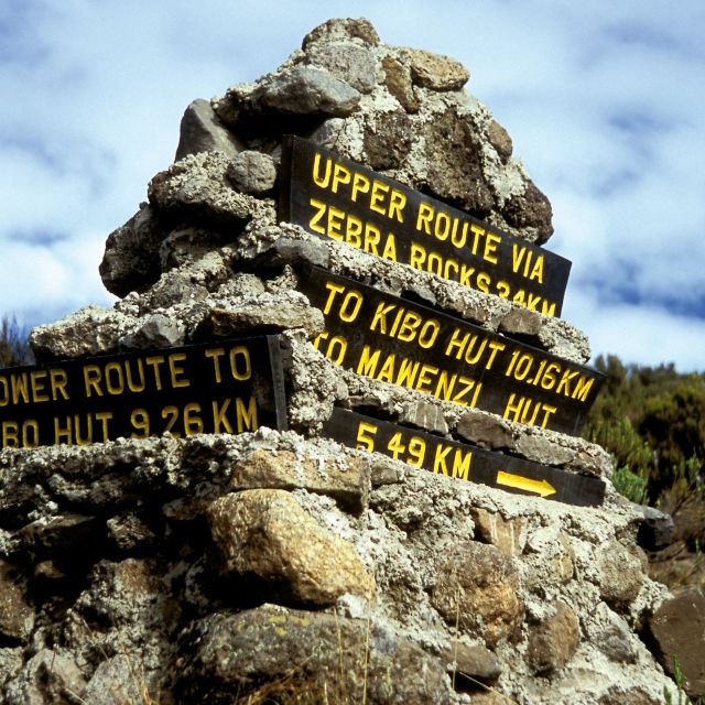 Wegweiser am Kilimanjaro