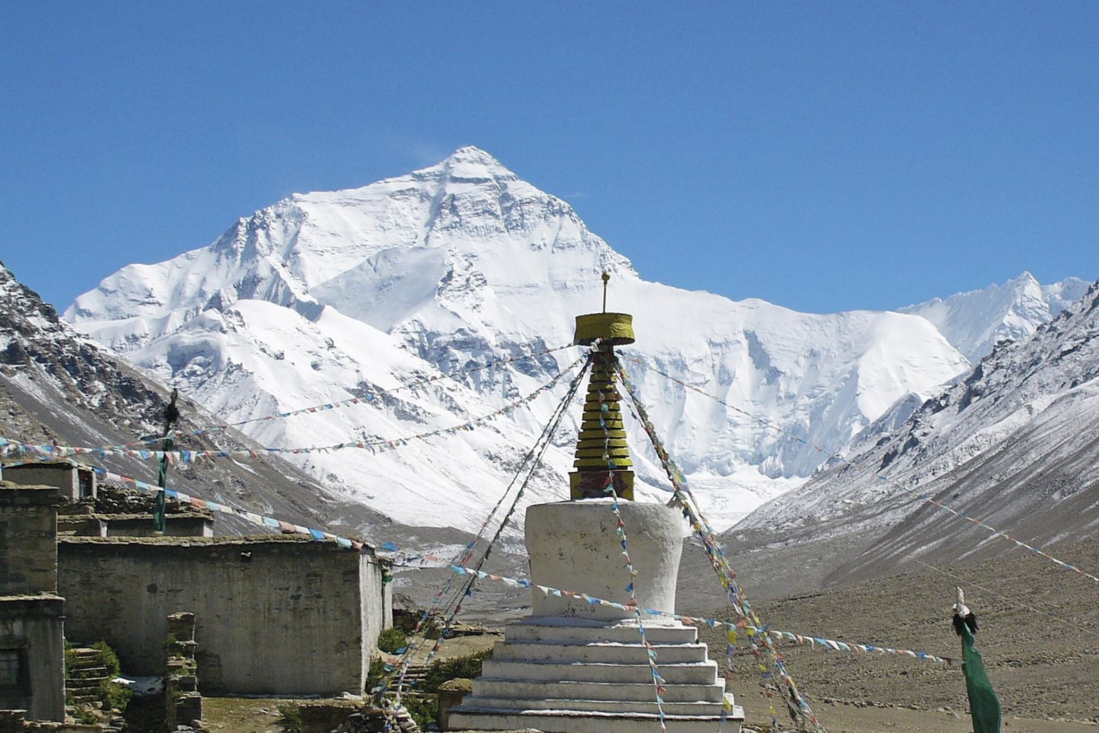 Blick aus Tibet auf Mount Everest