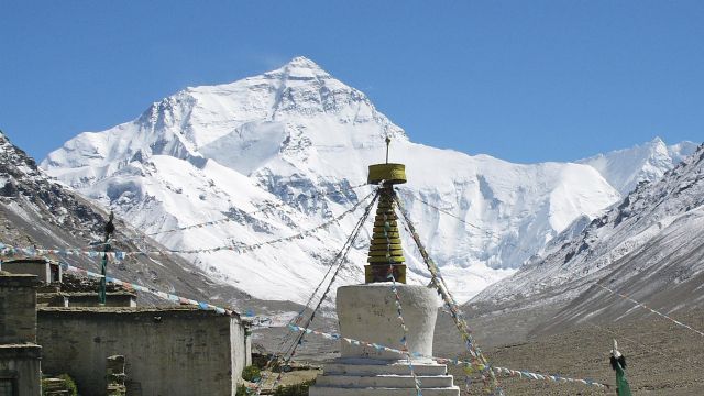 Blick aus Tibet auf Mount Everest
