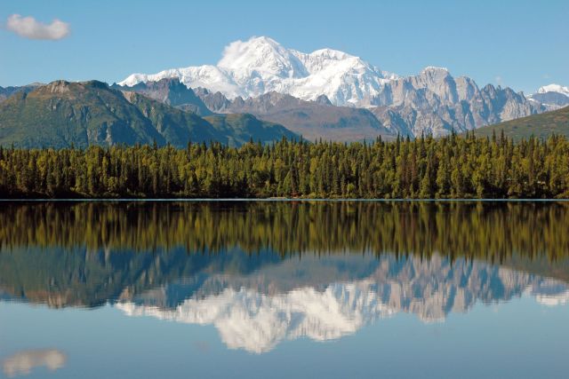Byers Lake mit Mt. McKinley