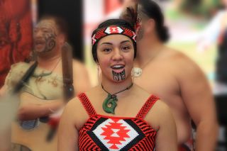 Maori-Frau