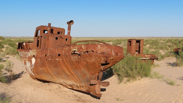 Schiffswracks im Aralsee