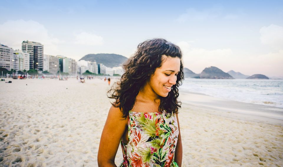 Am berühmten Copacabana-Strand in Rio de Janeiro