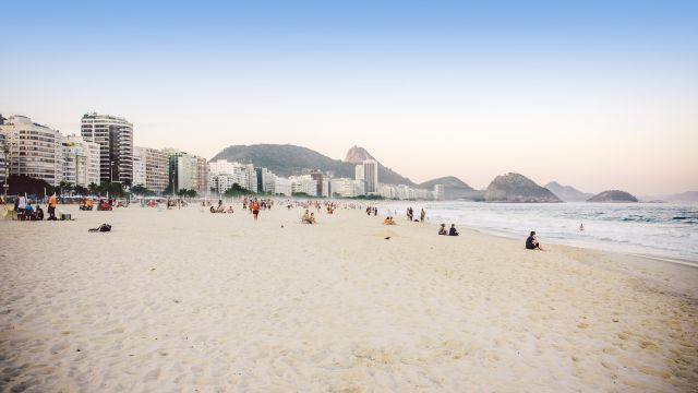 Der berühmte Strand der Copacabana