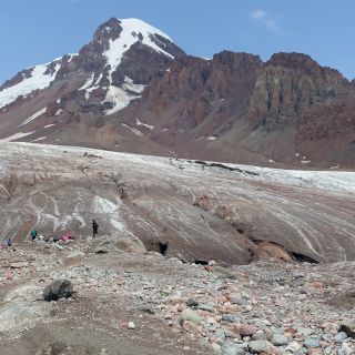 Kasbek - Aufstieg zur Betlemi-Hütte über Gletscher