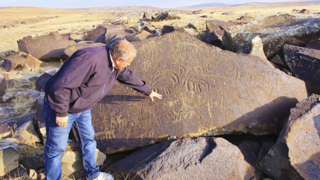 Petroglyphenfeld im Armenischen Hochland