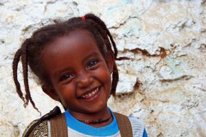 Freundliches Mädchen in Harar