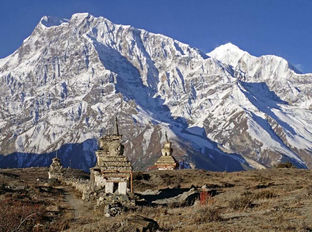 Blick zum Annapurna II und Gangapurna