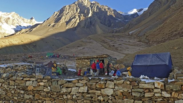 Das Camp Kangla Phedi (4530 m)