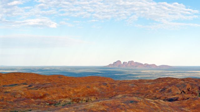 Kata Tjuta (Olgas) vom Uluru aus