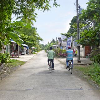 Mit dem Fahrrad unterwegs im Mekongdelta