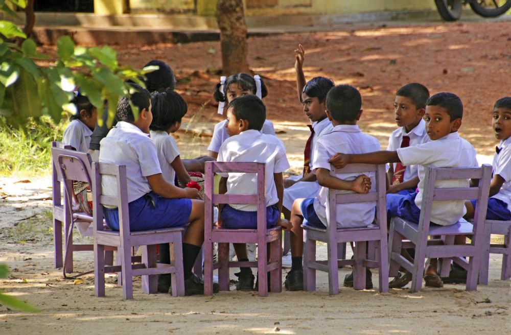 Schulklasse Wanderung Sigiriya