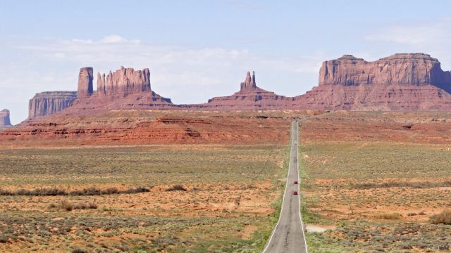 Straße zum Monument Valley in Utah
