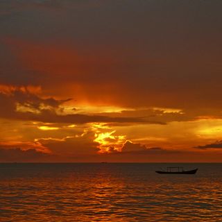 Sonnenuntergang am Strand von Ngapali