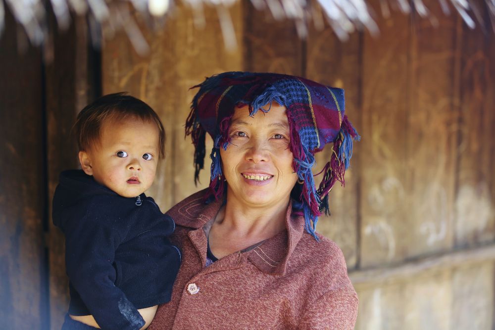 Begegnung im Norden von Laos bei den Khmu
