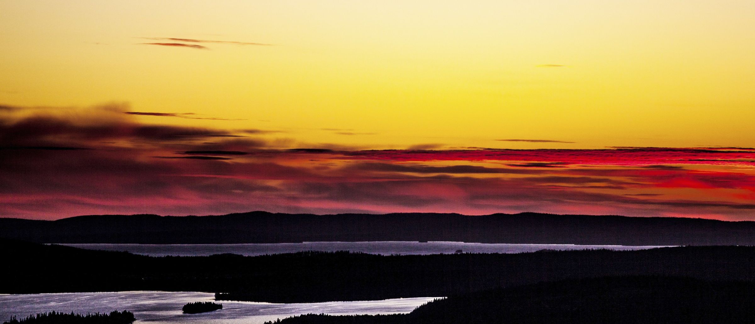 Sonnenuntergang über Finnland