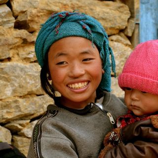 Geschwister im Khumbu-Tal