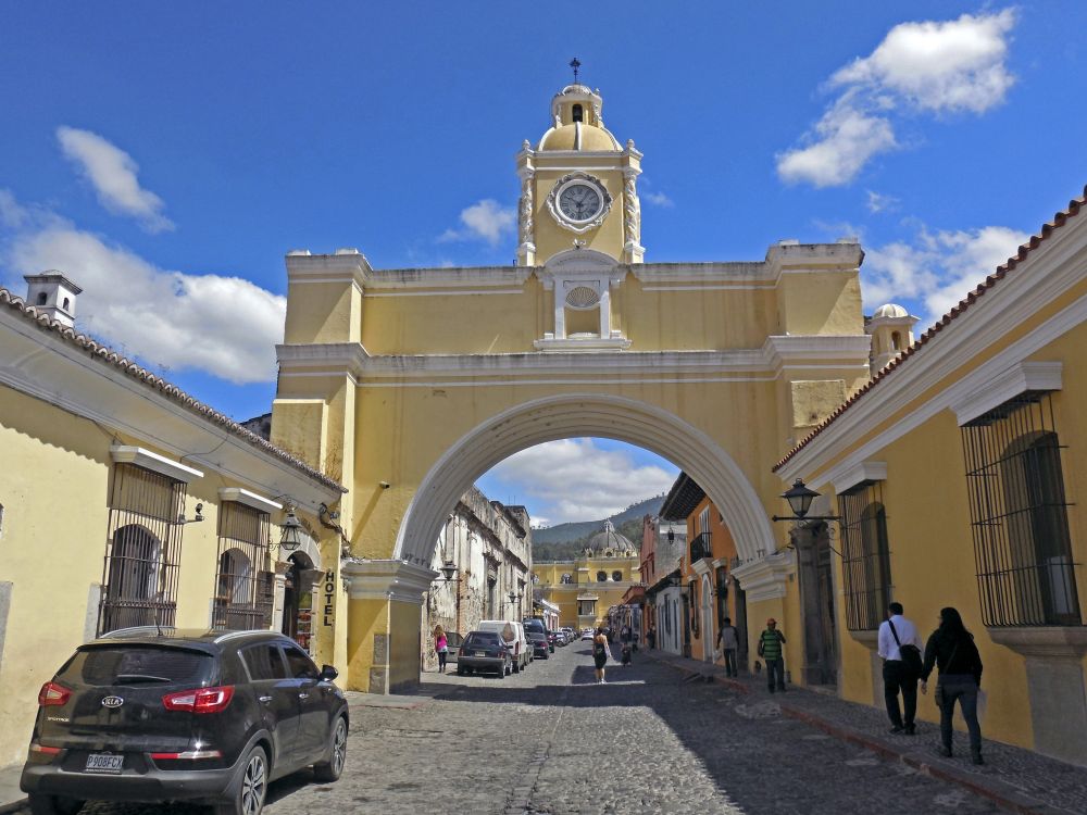 Der Bogen des Convento Santa Catalina in Antigua, Guatemala