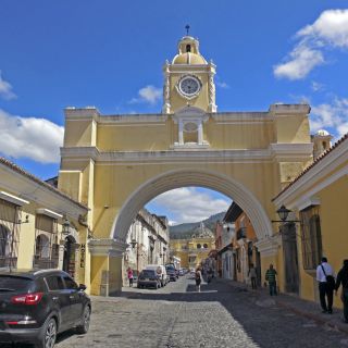 Der Bogen des Convento Santa Catalina in Antigua, Guatemala