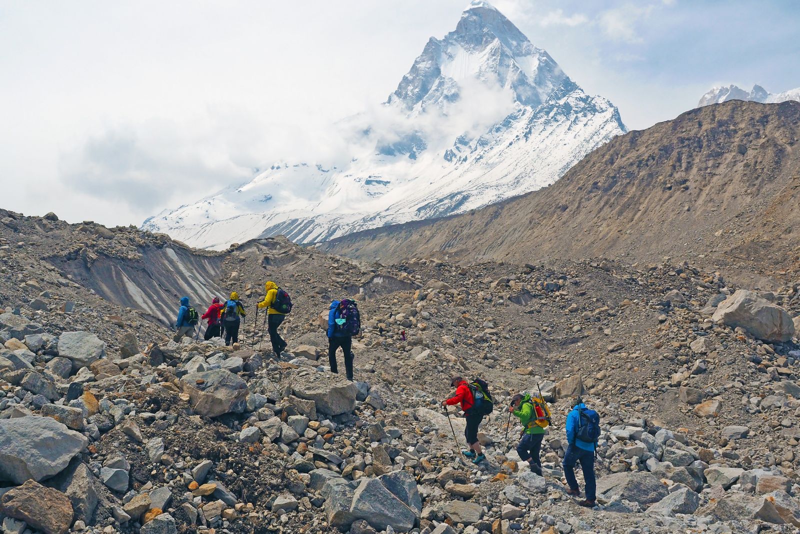 Im Auf und Ab über den Gangotri-Gletscher