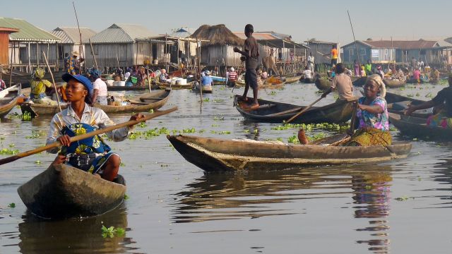 Seedorf Ganvie am Nokoué-See in der Nähe von Cotonou