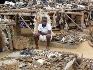 Togo, Fetischmarkt, Verkaeufer